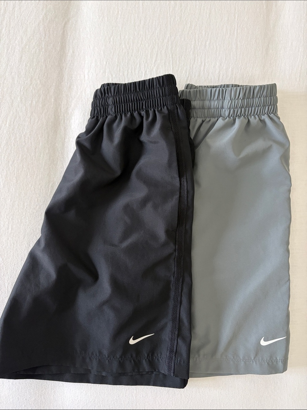 Nike Boys Black and Gray 2-Pack Athletic Shorts Size L